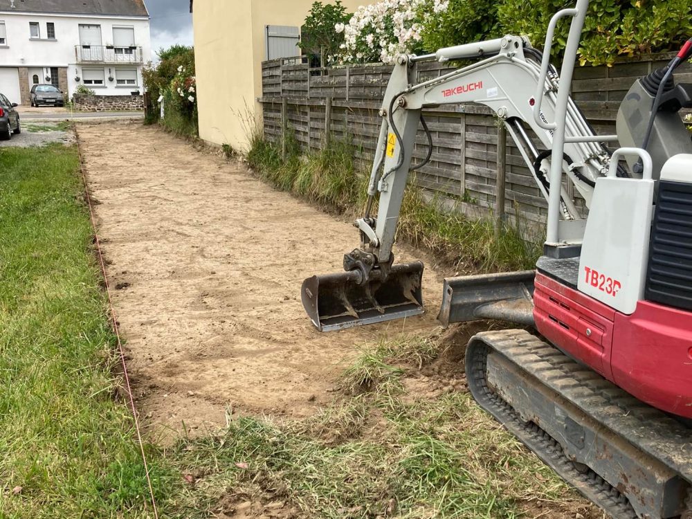 Préparation d’un terrain à bâtir sur St Malo de Guersac